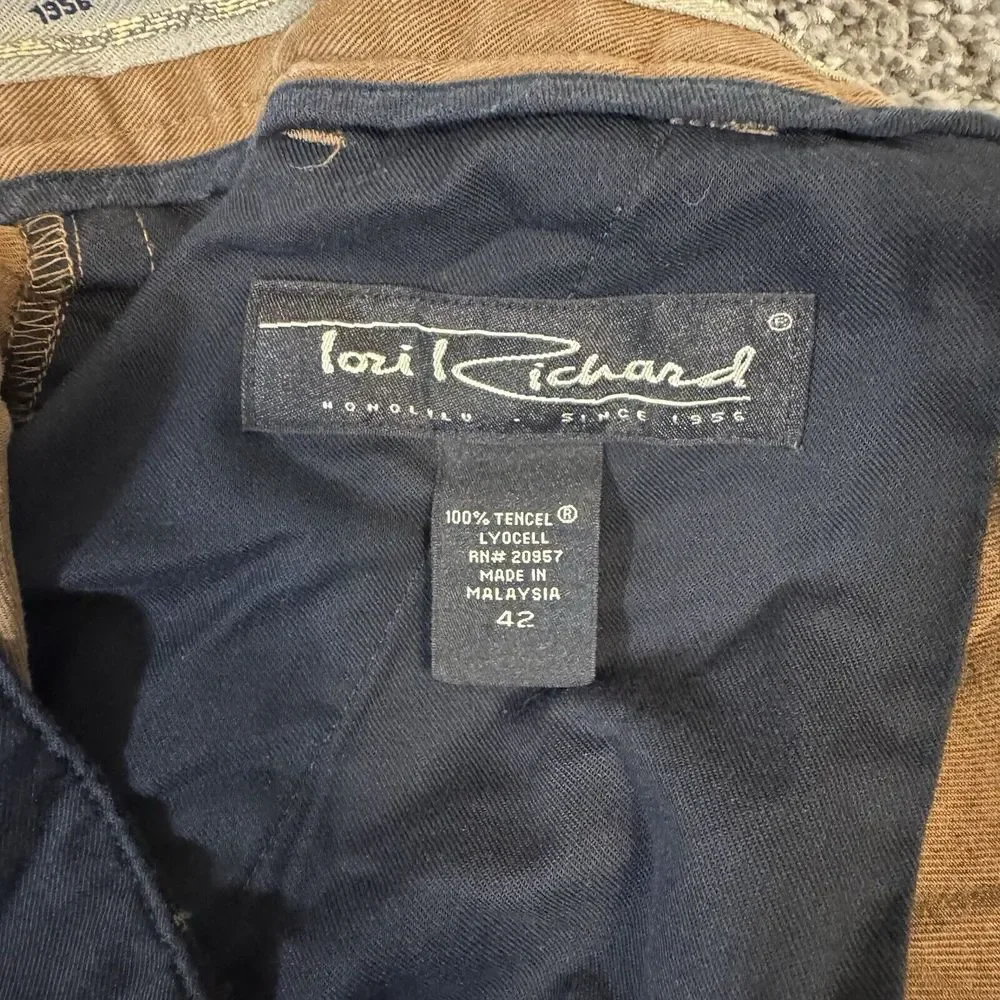 Tori Richard Bermuda Shorts Men Size 42 Brown Athleisure Golf Tencell‎